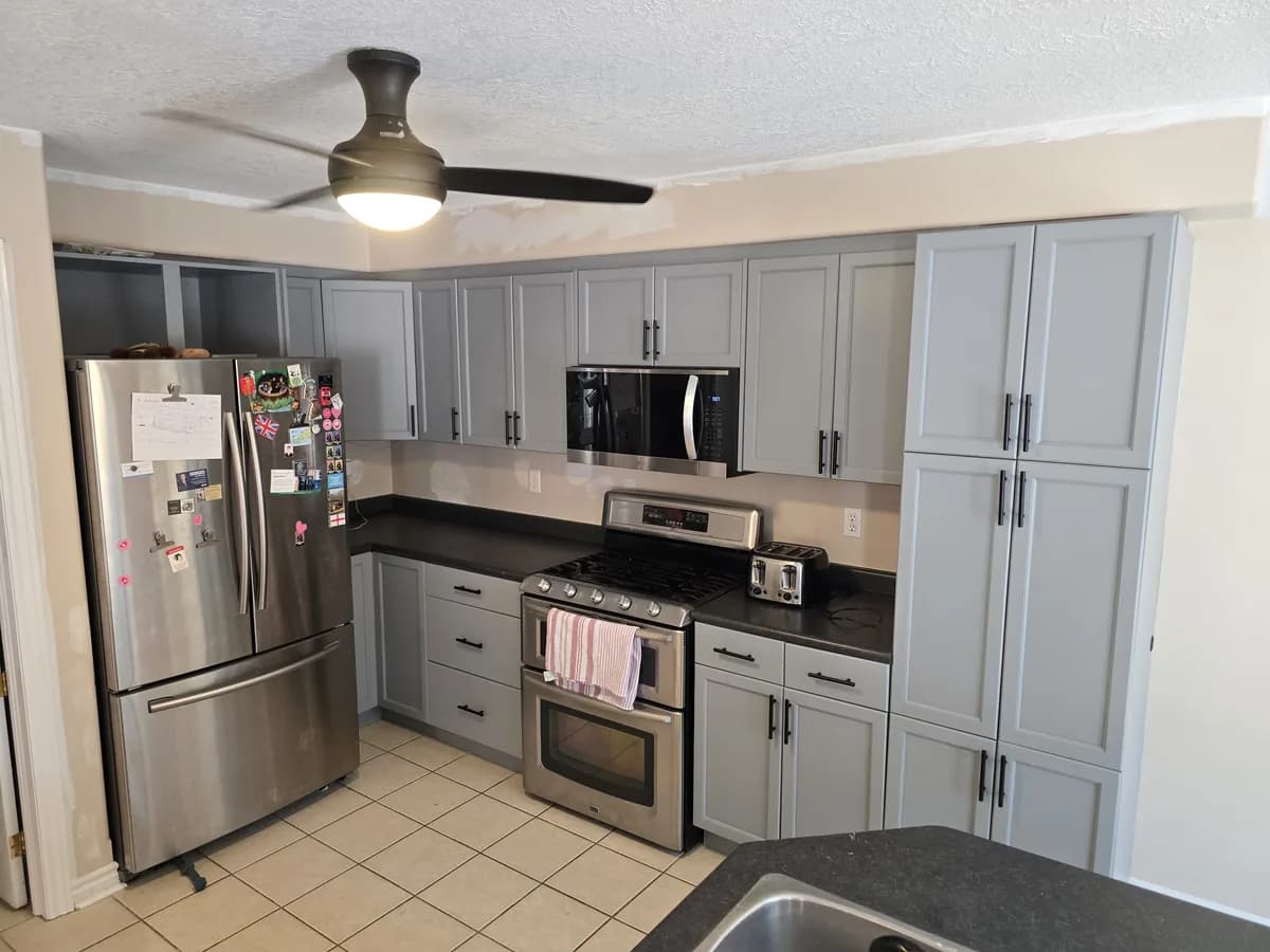 Kitchen cabinets completed by RiteKote in Barrie