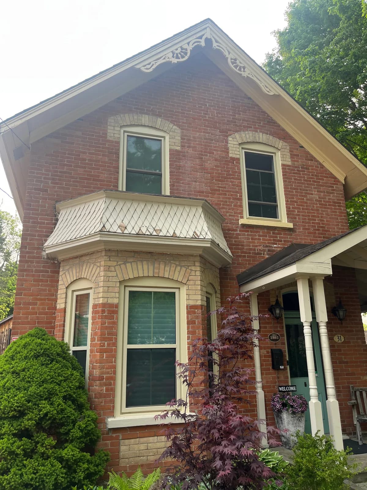 Exterior accent colours, before painting