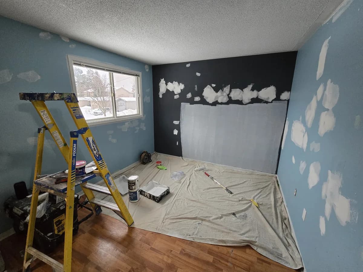 Bedroom repaint, before painting